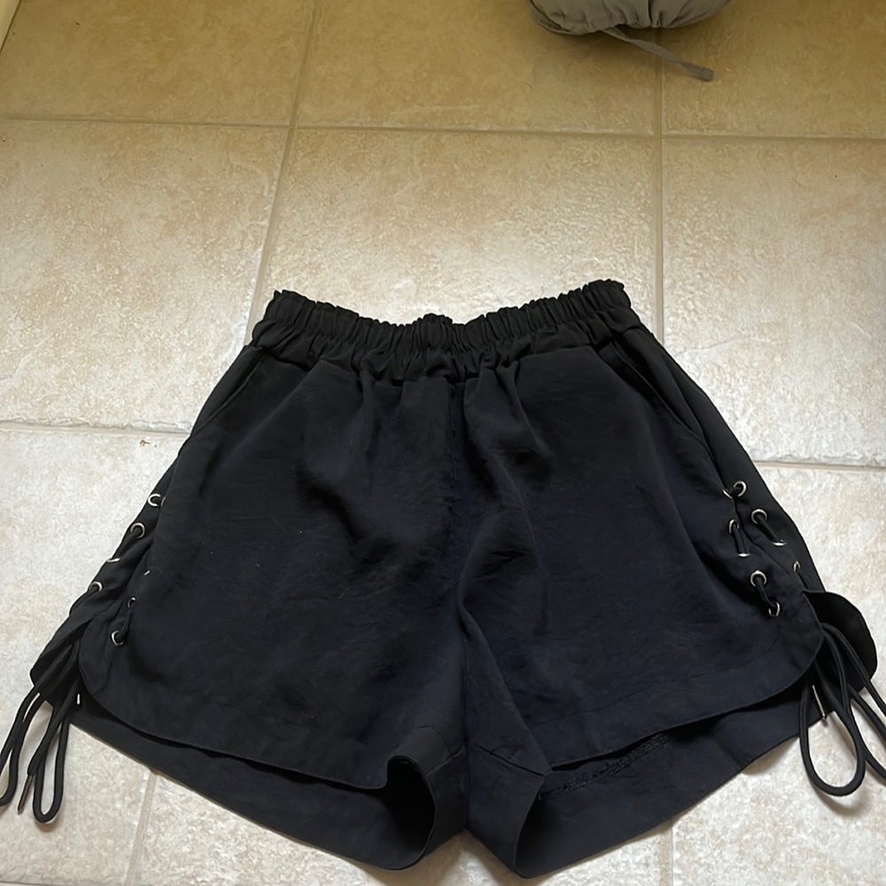 Black summer shorts